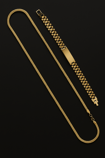 Set of Pendant Gold | Necklace and Bracelet