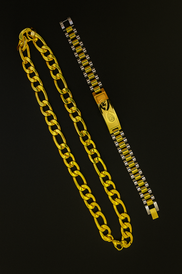 Premium Gold Chain & Bracelet Set