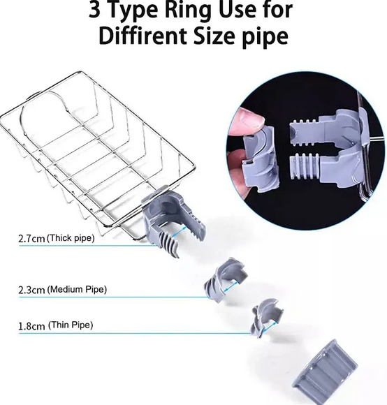 3 in 1 Sponge Holder for Kitchen Sink